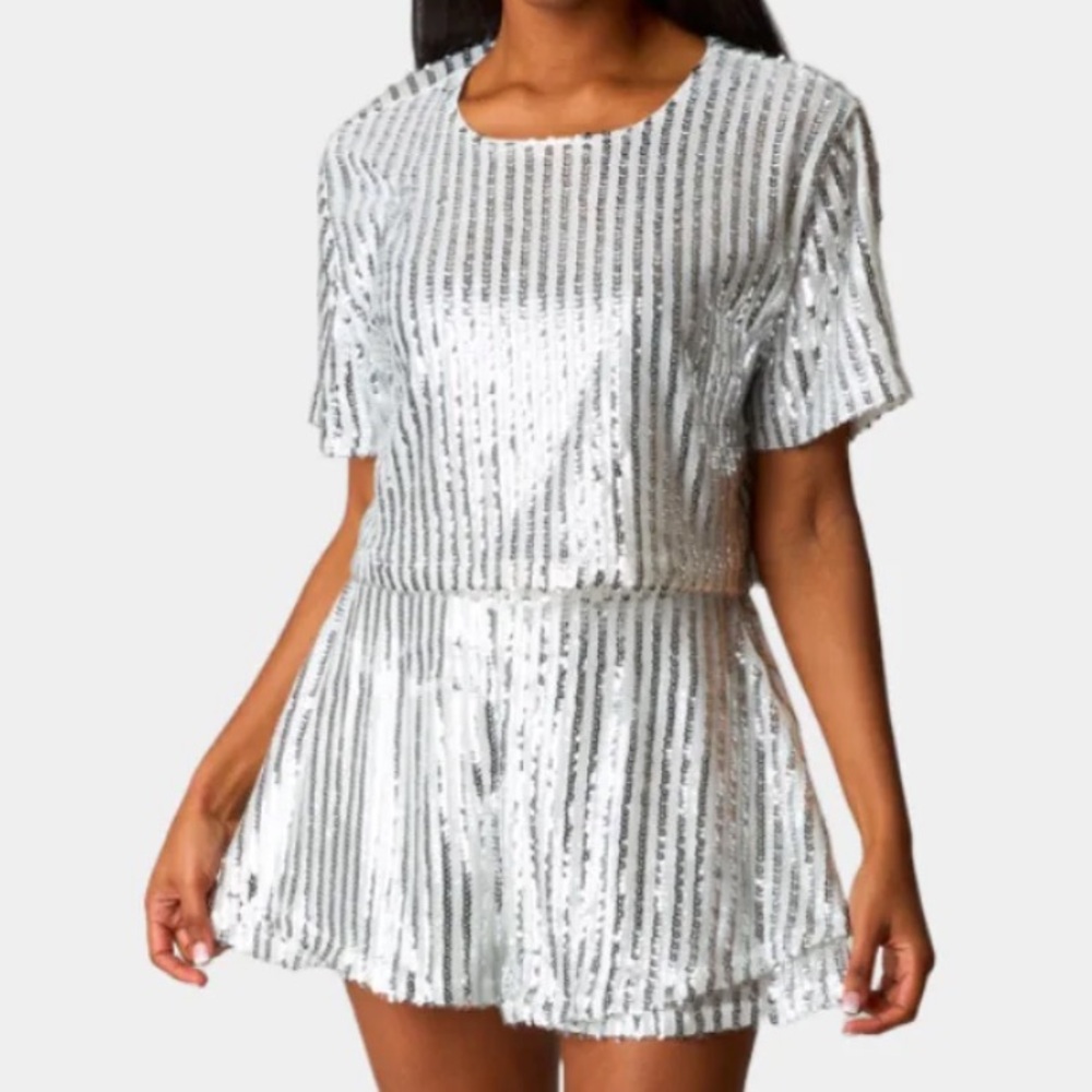 Buddylove Laura Sequin Set - White